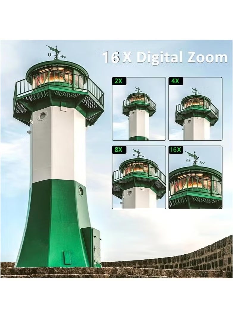 ZONBON Digital Camera, 4K Vlogging Camera, Kids Camera 64MP Point and Shoot Digital Cameras with 64GB TF Card, 16X Zoom,Voice-controlled shuttermera - Image 4